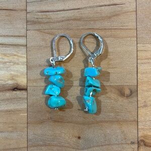 Turquoise Stone Dangle Earrings